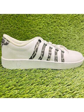 K-Swiss Court Pro II Leopard Womens Size 8 White Black Athletic Shoes Sneakers
